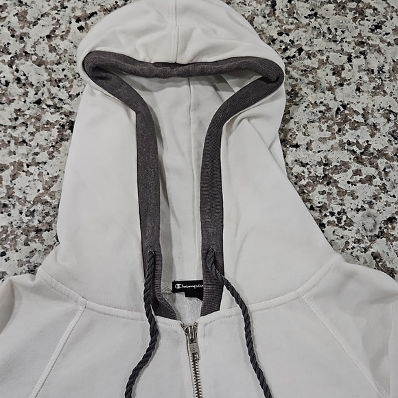 White medium champion hoodie zip up sweater - Picture 5 of 6